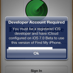 Find My iPhone updated for iOS 7, only for developers