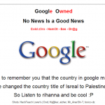 Google Palestine domain owned by Hackers and defaced