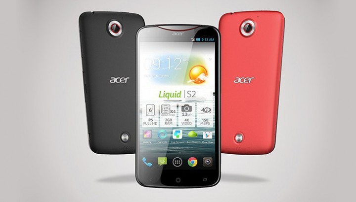 Acer Liquid S2 6inch phablet with 4K recording
