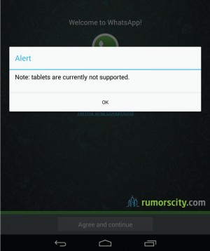 whatsapp galaxy tab