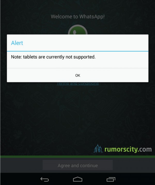 how to download whatsapp on a samsung tablet without a phone number