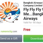 Fly Fly Fly With Me…Bangkok Airways Line sticker in Thailand