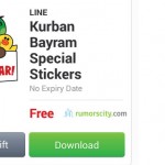 Kurban Bayram Line sticker in Turkey