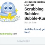 Scrubbing Bubbles Bubble-Kun Line sticker in Japan