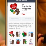 Pray for the Philippines Line sticker in Philippines