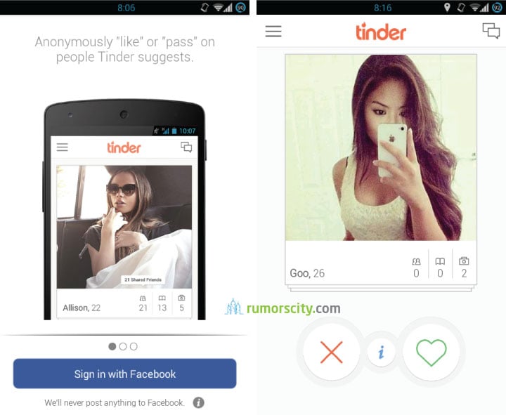 Tinder is another simple to use app that will connect you with new and inte...