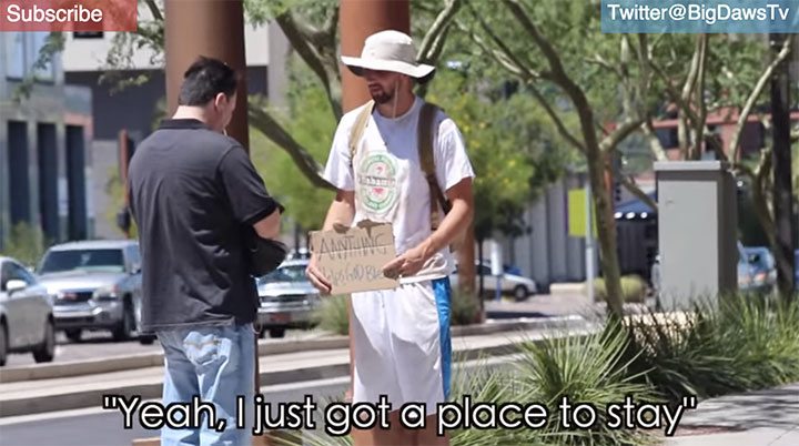 Homeless Man Gives 20 To Those That Gave Him A Helping Hand