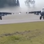 Russian Fighter Jets Took Off and Land On Highway