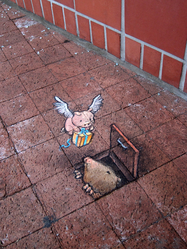 This Man Made The City More Colorful With Chalk Art-06