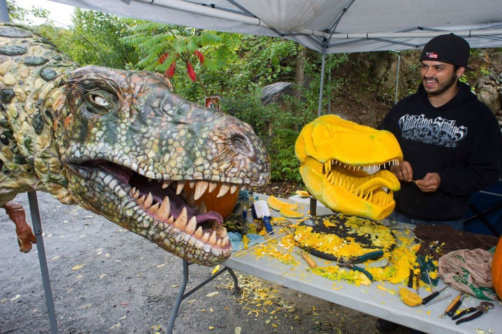 This Pumpkin Carver Carves A Tyrannosaurus Rex-06