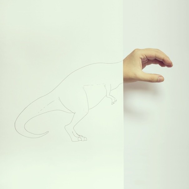 Artist Completes Drawings By Adding In His Own Fingers-10