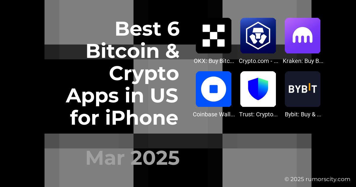 Best 6 Bitcoin & Crypto Apps in US for iPhone March 2025