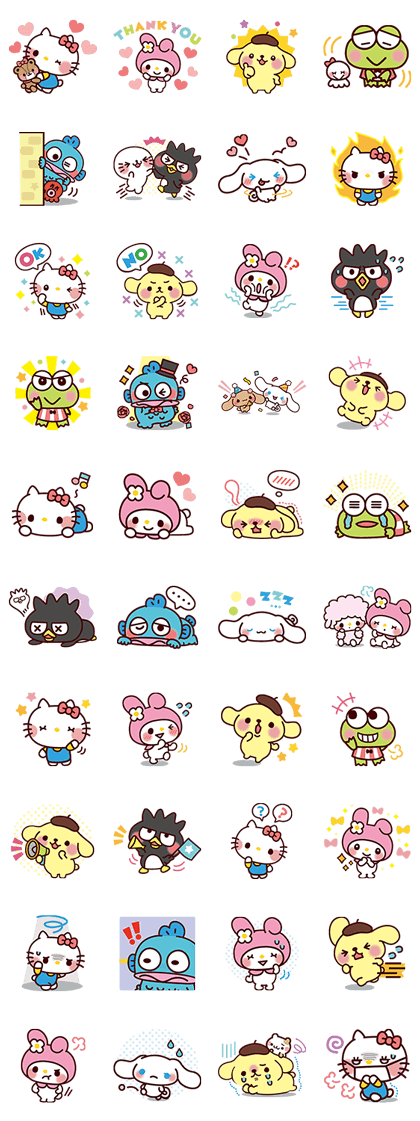SANRIO CHARACTERS2 (Cartoons) Line Sticker - Rumors City