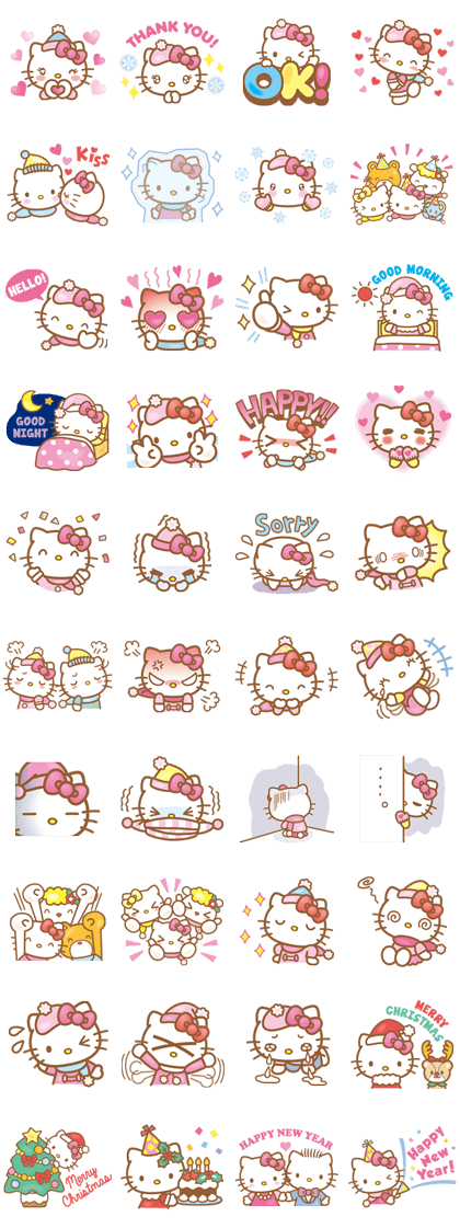 hello kitty happy winter line sticker rumors city