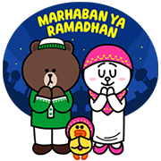 The LINE  Characters Welcome Ramadhan  Line  Sticker 