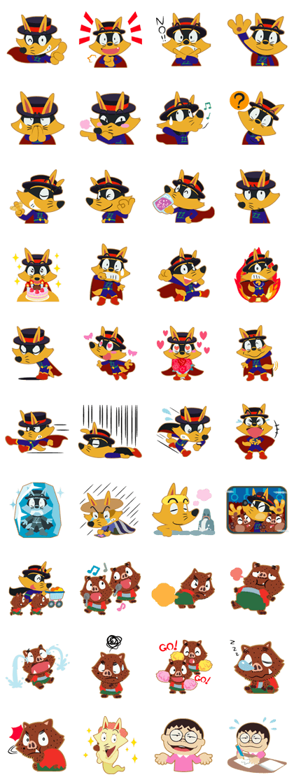 Zorori The Naughty Hero Line Sticker Rumors City
